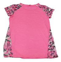 Růžové sportovní tričko se vzorem Yigga