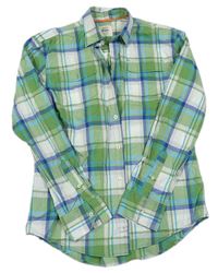Zeleno-bílo-modrá kostkovaná košile Mini Boden