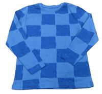 Tmavomodré kostkované triko Primark