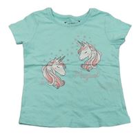 Tyrkysové tričko s jednorožci Primark