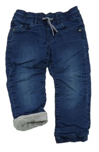 Tmavomodré zateplené cuff rifle Dopodopo