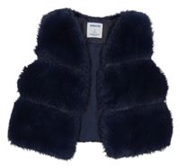 Tmavomodrá kožešinová podšitá vesta Mayoral