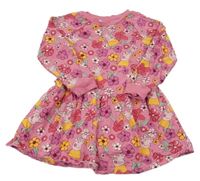 Růžové květované teplákové šaty s Peppou Dunnes Stores