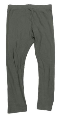 Khaki žebrované legíny M&S