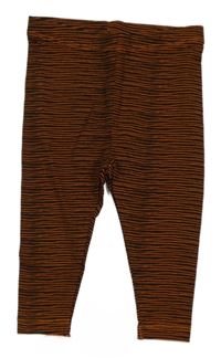 Černo-oranžové pruhované legíny Lupilu