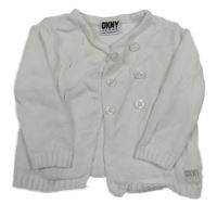 Bílý propínací svetr DKNY