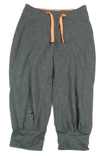 Šedé melírované crop sportovní tepláky Pocopiano