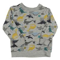 Šedá mikina s diny Matalan