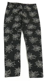 Tmavošedé legíny s pavučinami Tu