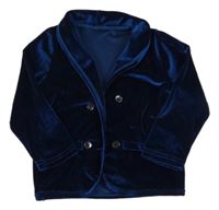 Tmavomodré sametové sako 