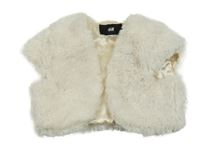 Smetanové podšité kožešinové bolerko H&M