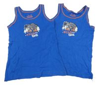 2set - 2x Modré tílko s medvědem Lupilu