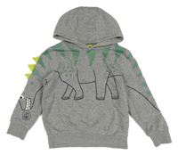 Šedá mikina s dinem a kapucí C&A