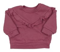 Fialová mikina s volánkem Primark