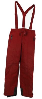 Pánské červené šusťákové oteplovačky s kšandami Descente 