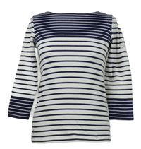 Dámské tmavomodro-bílé pruhované triko Joules 