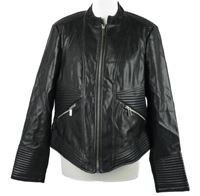 Dámská černá koženková bunda Laura Torelli 