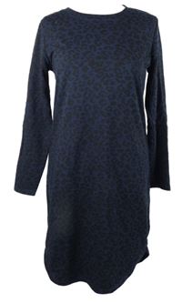 Dámské černo-tmavomodré vzorované teplákové šaty Only 