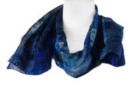 Dámská safírová květovaná šála 