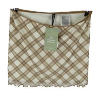 Dámská béžovo-bílá kostkovaná tylová sukně H&M
