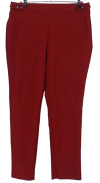 Dámské červené vzorované kalhoty F&F