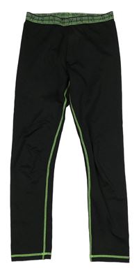 Černo-zelené sportovní legíny Yigga