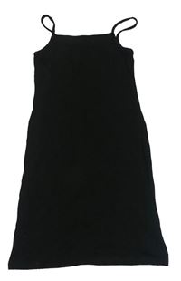 Černé žebrované šaty River Island