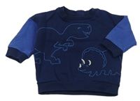 Tmavomodrá mikina s dinosaury M&S