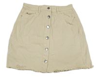 Béžová riflová propínací sukně Candy couture