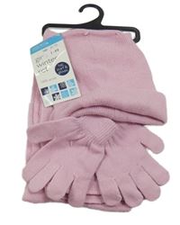 Nové - 3set- růžová čepice+ rukavice+ šála 