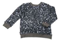 Tmavošedá flitrovaná mikina 