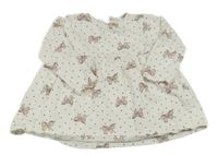 Bílé šaty se srdíčky a mašlemi H&M