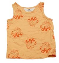 Oranžový top s jednorožci H&M