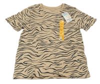 Nové - Hnědo-černé vzorované tričko Primark