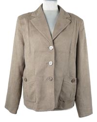 Dámské béžové semišové sako M&Co.