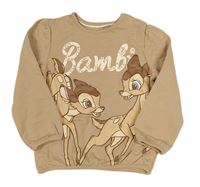 Světlehnědá mikina s Bambim Disney