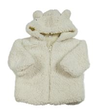 Smetanová huňatá bunda s kapucí Zeeman 