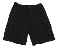 Černé společenské kraťasy s kapsami George