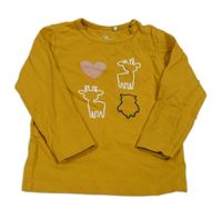 Hořčicové trik se srdíčky a žirafami Topolino