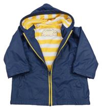 Tmavomodrá nepromokavá jarní bunda s kapucí Hatley