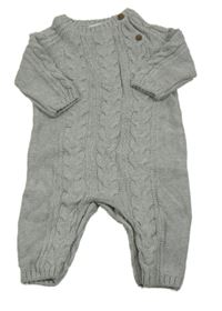 Šedý vzorovaný pletený overal Next