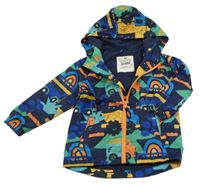 Tmavomodrá šusťáková jarní bunda s náklaďáky a kapucí George