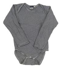 Tmavomodro-bílé pruhované zavinovací body 