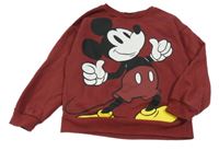 Mahagonová mikina s Mickeym Disney