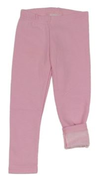 Světlerůžové zateplené legíny Lily & Dan