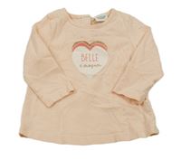 Lososové triko se srdíčkem 