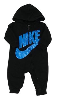 Černá tepláková kombinéza s logem a kapucí Nike