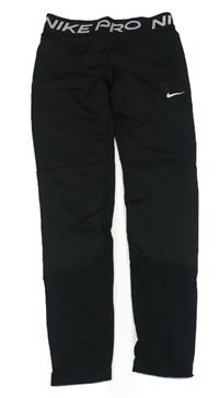 Černé sportovní funkční legíny s logem Nike 