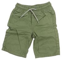 Khaki riflové kraťasy Pusblu