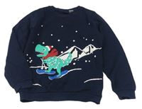 Tmavomodrá mikina s dinosaurem Lupilu